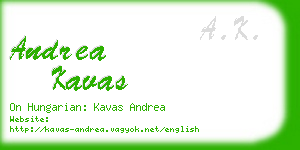 andrea kavas business card